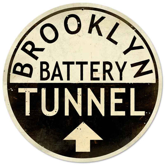 Brooklyn Tunnel Vintage Style Metal Sign 28 x 28