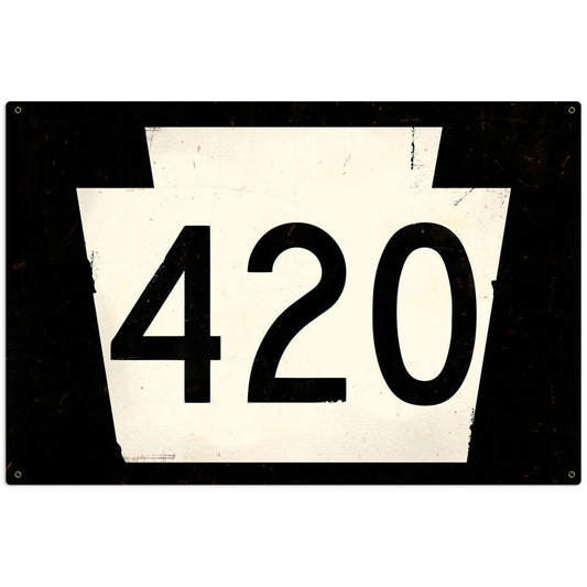 Route 420 Vintage Style Metal Sign 36 x 24