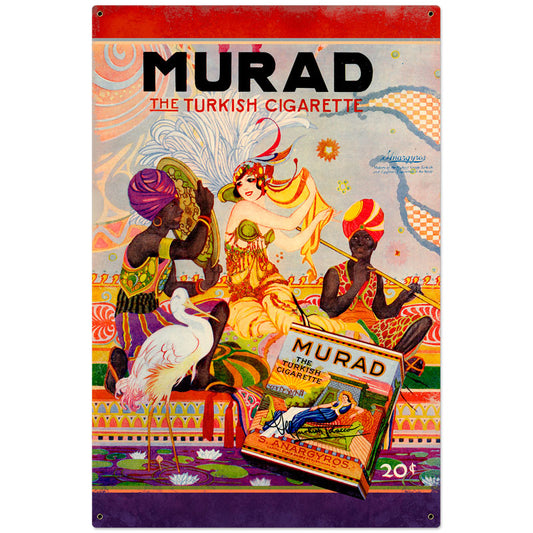 Murad Gigarettes Vintage Style Metal Sign 24 x 36