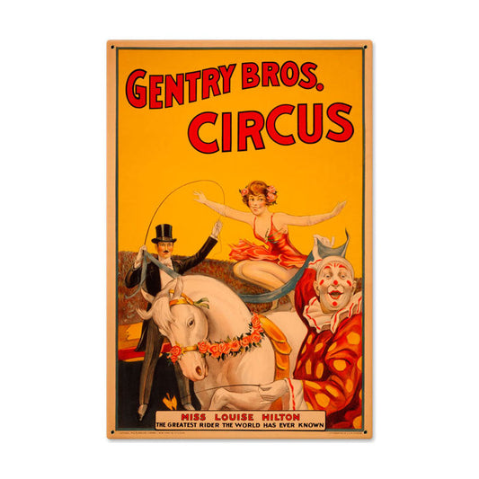 Gentry Circus Vintage Style Metal Sign 24 x 36