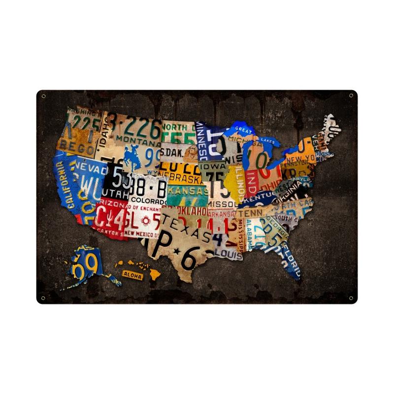 License Plate Usa Board 24 x 36