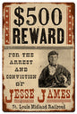 Wanted Jesse James 24 x 36