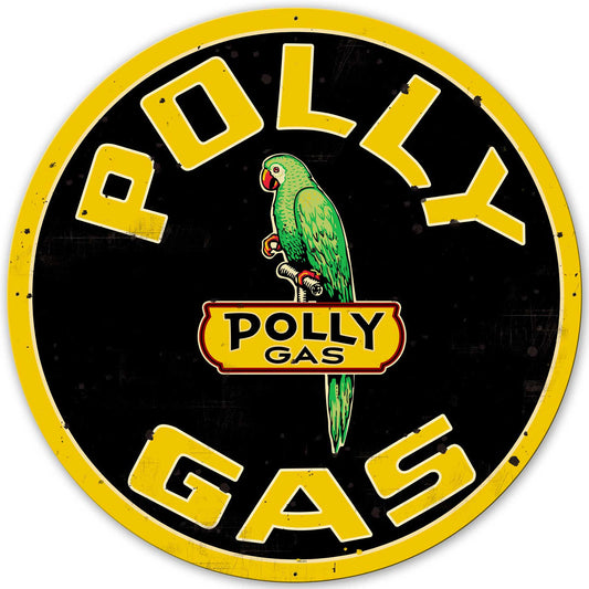 Polly Gas Xl Vintage Style Metal Sign 42 x 42