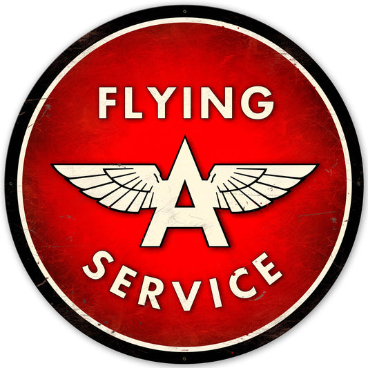 Flying A Service Vintage Style Metal Sign 42 x 42
