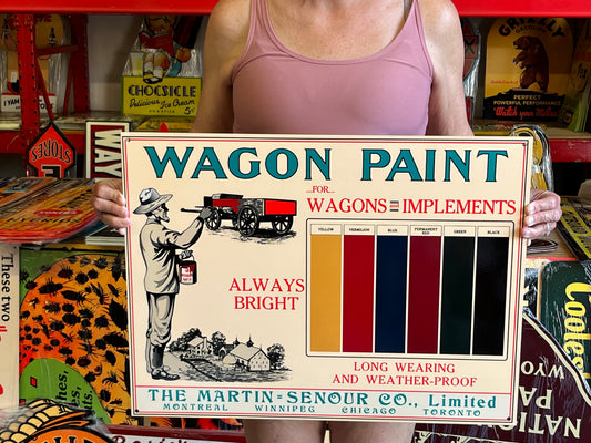 Wagon Paint Vintage Style Metal Sign