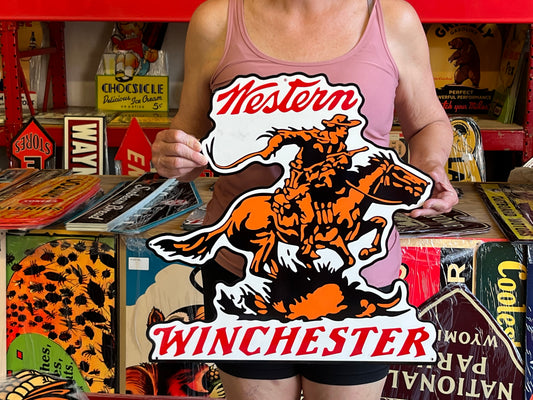 Western Winchester Vintage Style Metal Sign