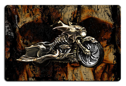 Evil Bones Motorcycle 18 x 12