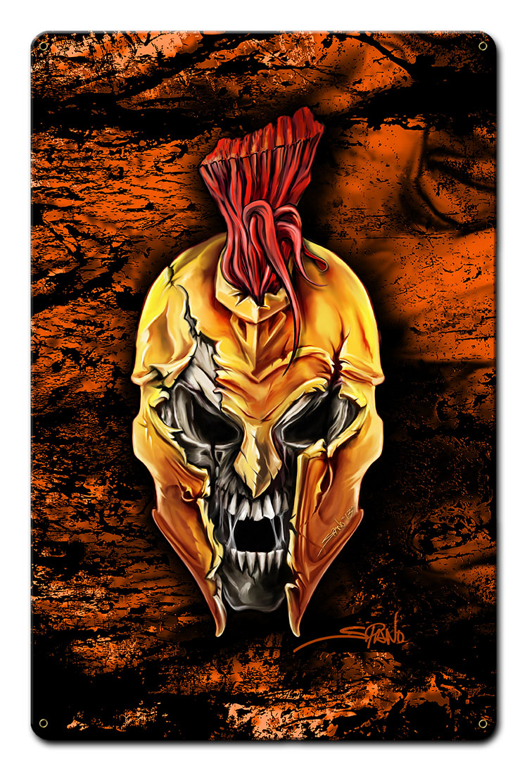 Spartan Skull 12 x 18