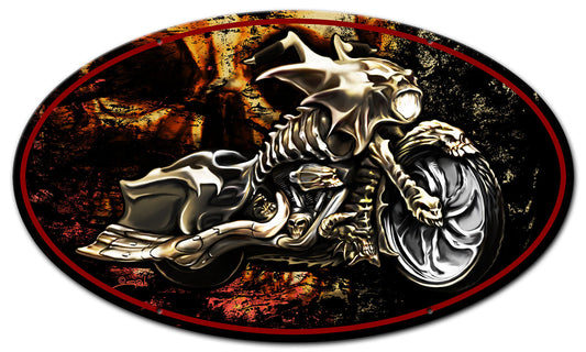Bad Ass Bagger Vintage Style Metal Sign 14 x 14