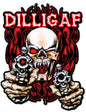 Skull Guns Flames 12 x 16
