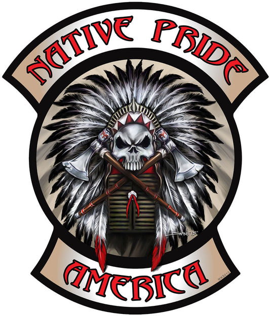 Native Pride Indian Vintage Style Metal Sign 26 x 22